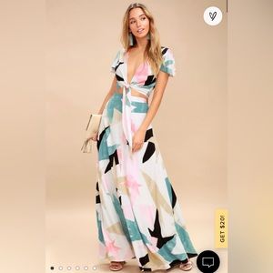 Lulus Bold Print Maxi Skirt